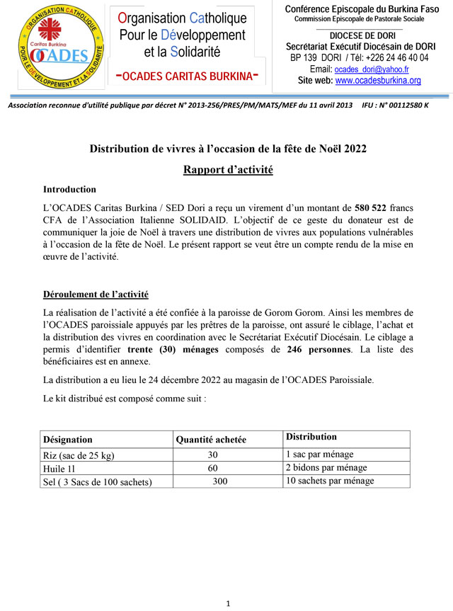 01 23 donazione alimenti Rapport dactivite 01